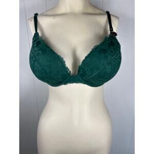 Victoria's Secret Teal Women's NWT Bombshell Plunge Padded Lace Bra. Size 38C